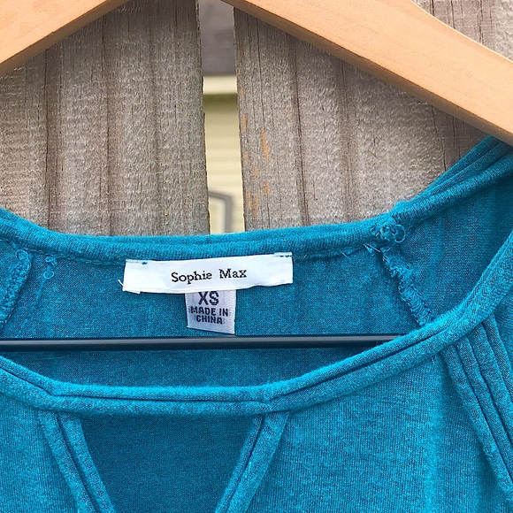Sophia Max Teal Tunic- Size XS - Picture 3 of 4